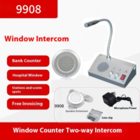 Talkie-walkie Mini amplificateur Lecteur Haut-parleur Interphone bidirectionnel pour fenêtre Comptoir Interphone pour stand