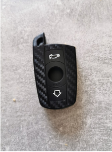 3 boutons En Fiber De Carbone Patten Silicone Clé De Voiture Pour <span class=keywords><strong>BMW</strong></span> <span class=keywords><strong>1</strong></span> 3 5 6 Série E90 E91 E92 E60 Voiture porte-clés Housse - Product Image 2