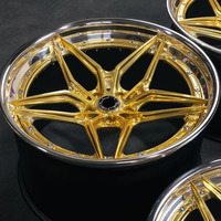 Nouvelles jantes forgées pour voitures particulières 15-17 pouces 4x100 5x108 ET20 Design concave chromé Adaptées aux véhicules compacts de usage quotidien en alliage d'aluminium