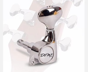 Venta al por mayor de perillas de guitarra con cabeza de metal en forma de cola de pez, ajustador de cuerdas de guitarra 3L3R, juego de 6 piezas para accesorios de guitarra. - Product Image 2