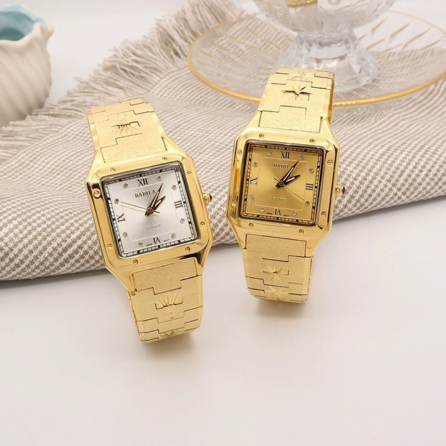 Custom Logo Retro Design Luxury Brand Men and Women Bracelet Watch IPG Gold Plating Vintage Square Watches