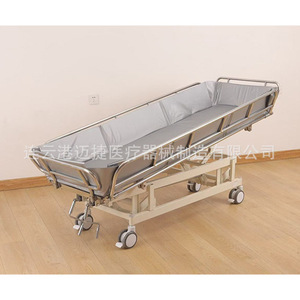 Double Rocking Bath <b>Bed</b> Manual Hospital <b>Bed</b> Stainless Steel For Elderly And Paralyzed Patients - Product Image 1