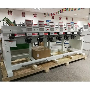 Máquina de Bordar Industrial Comercial de 6 Cabezales para Calcetines de Chenilla, Botas de Fútbol, Zapatos, Camisetas, Gorras Snapback 3D, Bordado Plano en Computadora - Product Image 1