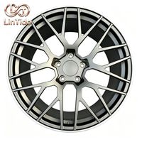 Rueda de Aleación Forjada en Forma de Y, Color Gris Mate con Borde Mecanizado, para Tuning de Automóviles de Pasajeros, PCD Personalizado y Entrega Rápida