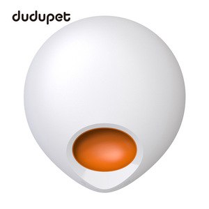 Distributeur automatique intelligent de nourriture pour animaux DuduPet DU5M-K, design bicolore blanc et orange, pour chats - Product Image 3