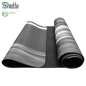 Zhensheng Supplier Custom Printing Logo Exercise Mat High Quality Natural PU Leather Rubber Yoga Mat