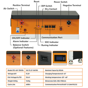 Sistema de Almacenamiento Solar de 16 kWh, Batería de Litio de 51.2V 314Ah, Compatible con Inversores Líderes para Energía Solar Residencial Fuera de la Red 51 - Product Image 2