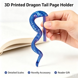 Marcador de Cola de Dragón Impreso en 3D, Color Degradado, Escamas Brillantes, Clip Creativo para Páginas, Marcador de Lectura Novedoso, Accesorio Personalizado para Libros - Product Image 6