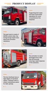 Camion de lutte contre l'incendie HOWO 4X2, citerne à eau et mousse de 3001-5000L, pompe diesel, transmission manuelle, EURO 5, neuf - Product Image 6