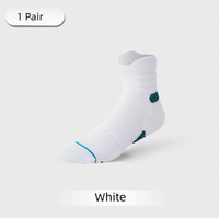 Chaussettes de tennis pour hommes, mi-mollet, respirantes, à séchage rapide, en coton tricoté, antibactériennes, antidérapantes, anti-humidité, pour le printemps