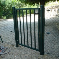 Usine en gros design moderne décoration fer forgé métal alliage d'aluminium portail de jardin guichet en acier porte battante passerelle portail
