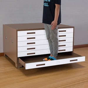 Wholesale Stock A0 A1 Art Drawers Drawing Office Metal <strong>Plan</strong> <strong>Chest</strong> Flat File Cabinets with 5 Drawers Each Section - Product Image 6