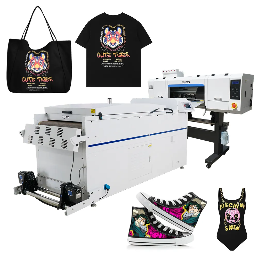 गर्म बेचने सस्ता 60cm dtf प्रिंटर 4 सिर I3200 कपड़े की दुकानों के लिए dtf मुद्रण मशीन