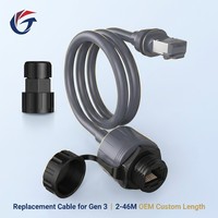 Nuevo Cable de Repuesto para Router Starlink Gen 3 ODM, Cable FTP CAT5E 24AWG Blindado de Alta Resistencia, Impermeable IP68, Longitud OEM de 2M, 10M, 23M