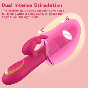 New York <span class=keywords><strong>USA</strong></span> Rose Flower Vibrator <span class=keywords><strong>2</strong></span> in einer Klitoris Vibration g Punkt Sexspielzeug Frauen Adult Thrust ing Rabbit Rose Vibrator - Product Image 3