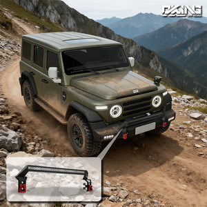 Barra di Protezione Anteriore Nera Verniciata a Polvere con Supporto Luci per BAIC BJ212 <span class=keywords><strong>Classic</strong></span> Off Road 4x4 SUV - Product Image 5