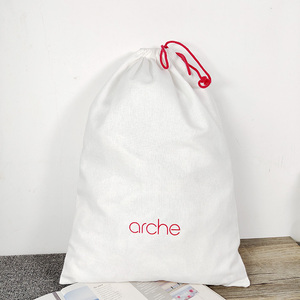 Bolsa de Tela de Algodón Reutilizable y Ecológica, Bolsa con Cordón de Muselina con Logotipo Personalizado, Bolsa para Ropa - Product Image 4