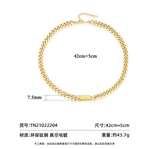 Linsa gioielli hip-hop all'ingrosso collana in acciaio inossidabile uomo donna placcato oro corda sottile/franco/figaro collana a catena - Product Image 2