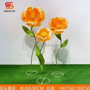 SMOOTH Vente en gros de fleurs géantes jaunes pour mariage, décoration florale géante, fleurs artificielles géantes, fleurs en papier géantes pour vitrine de magasin de mariage - Product Image 4