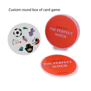 Conception personnalisée <span class=keywords><strong>de</strong></span> haute qualité Papier noyau blanc Jeu <span class=keywords><strong>de</strong></span> cartes rond interactif et divertissant pour enfants - Product Image 2
