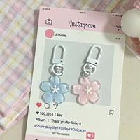 Aksesoris Tas Sekolah Gantungan Kunci Bunga Transparan Jelly Cherry Blossom Romantis Lucu, Hadiah Ulang Tahun