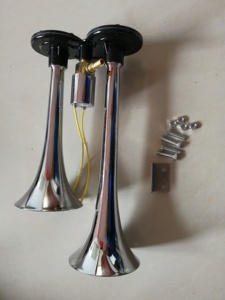 Untuk sirene truk klakson udara kontrol listrik LD-201 24V 450Hz 230mm/300mm Zinc + Aluminium 1 cara Speaker garansi 12 bulan - Product Image 2