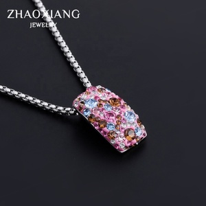 Collares de Acero Inoxidable, Joyería Delicada de Moda con Cristales para Mujer, Gargantilla con Colgante de Circonia Cúbica - Product Image 4