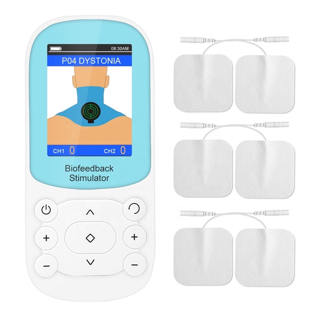 Two-Channel Electrical Stimulator LED Light Source Biofeedback STIM Mirror Treatment Combined EMG Technology Medical
