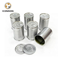 KONSON Vente en gros de boîtes métalliques rondes de qualité alimentaire, recyclables, en fer blanc, pour matcha, boîtes vides pour fabricants alimentaires