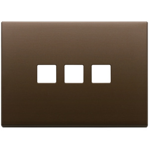 Piastra da parete piatta 3Mx3 in bronzo scuro spazzolato 12,5x9,5 cm spessore 1,4 mm - Product Image 1