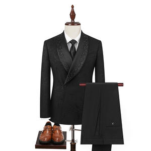 Traje de Novio Jacquard 2026 con Cuentas y Cristales, Traje Formal de Dos Piezas <span class=keywords><strong>para</strong></span> Hombre, Blazer y Pantalones - Product Image 3