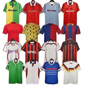 Camisas de futebol clássicas retrô para crianças e adultos de secagem rápida, kits de equipe, uniforme de futebol