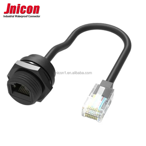 Открытый CAT5E CAT6 8P8C <span class=keywords><strong>RJ45</strong></span> крепление панели Ethernet сетевой кабель удлинитель водонепроницаемый разъем IP68 - Product Image 5