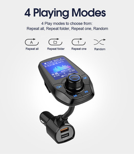 3.5 mét aux FM modulator <span class=keywords><strong>Bluetooth</strong></span> <span class=keywords><strong>Car</strong></span> Kit MP3 Máy nghe nhạc kép cổng USB QC3.0 sạc nhanh 1.8 "<span class=keywords><strong>TFT</strong></span> hiển thị Hands miễn phí - Product Image 4