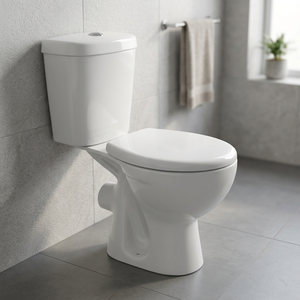 Wholesale Porcelain Two Piece Toilet Bowl <b>Floor</b> Mounted Economic Cheap Price Bathroom WC Water Closet - Product Image 1