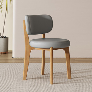 Nordic Light Wood Minimalist <strong>Medieval</strong> Cream Wind Dining Chairs for Home Hotel <strong>Furniture</strong> - Product Image 4