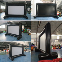 Écran de cinéma gonflable étanche en PVC de 20 pieds, scellé, pour événements en plein air et piscines