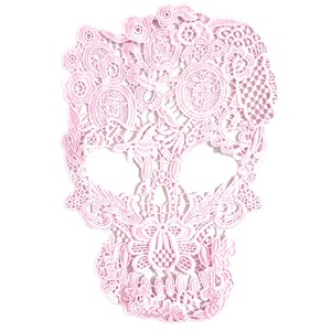 スカル刺繍生地パッチDIYレースアップリケアクセサリー水溶性レース3D中空パッチ - Product Image 4