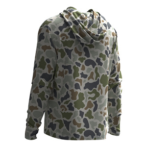 เสื้อฮู้ดดี้และเสื้อเชิ้ตตกปลาลายพรางพิมพ์ลายตามสั่งขายส่งสำหรับผู้ชาย UPF 50 กันน้ำ ระบายอากาศ แห้งเร็ว ป้องกันรังสียูวี - Product Image 5