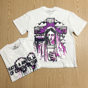 Wholesale Custom Solid Pattern Men's Heavyweight 100% Cotton Woven Short Sleeve T-Shirts Silk Screen Printing Eco-Friendly - Product Image 3