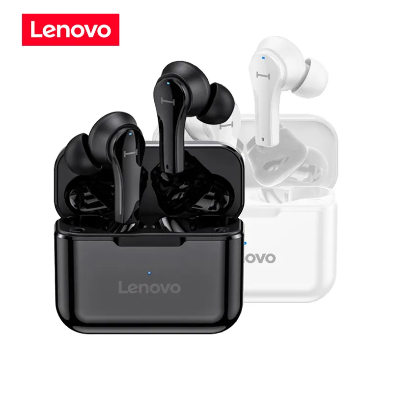 Fones de ouvido tws para lenovo qt82 bt5.0, fones auriculares, intra auricular, sem fio, caixa de carregamento, 9d stereo, a prova d' água, com redução de ruídos