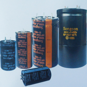 Songcon RU Series 350 ~ 450V 1000 ~ 20000UF 85 ℃ 2000H Condensador electrolítico de aluminio con tornillo de alta calidad de Songcon - Product Image 1