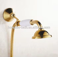 Antique chinois en laiton Antique ensemble de douche boutique en ligne téléphone Antique portable support mural doré 1.5m tuyau pluie Massage Spray
