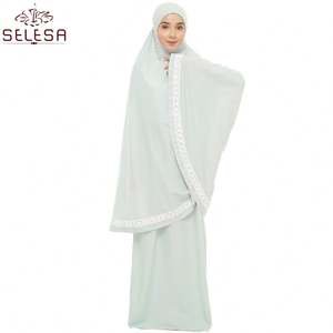 Écharpe en voile pour femmes musulmanes, <span class=keywords><strong>longue</strong></span>, Khimar, Amira Abaya, vêtements ethniques simples, <span class=keywords><strong>robe</strong></span> de prière, Niqab, Spex - Product Image 5