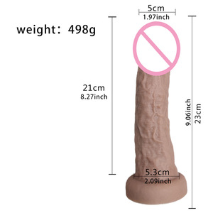 Nouveau dildo réaliste en silicone liquide souple marron de grande taille sans œufs de Jiuxi pour femmes, jouets sexuels pour adultes. - Product Image 4