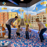 Machine de projection murale interactive 3D Smash Ball, jeu multijoueur pour enfants, idéal pour les maternelles et les centres parent-enfant