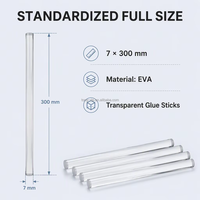 Bâton de colle thermofusible entièrement transparent en résine EVA Tongde 7 mm 11 mm, adhésif pour usage transportif