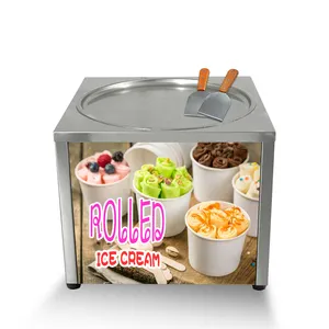 CE ETL 승인 Kolice 광장 팬 테이블 탑 미니 카운터 토핑 타코 압연 튀김 아이스크림 기계/튀긴 아이스크림 기계