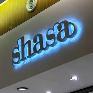 Enseigne LED personnalisée par le fabricant, lettres métalliques rétroéclairées, logo LED rétroéclairé, enseigne commerciale pour le branding mural de bureau - Product Image 3