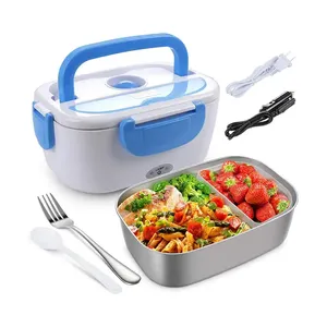 1.5L Aço Inoxidável Portátil Elétrico Food Container Aquecimento Lunch Box Food Warmer com Carry Bag